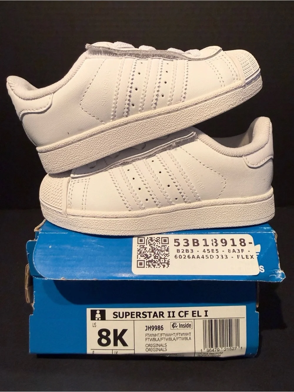 adidas Kids White Superstar Sneakers